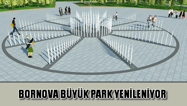 Bornova Büyük Park yenileniyor
