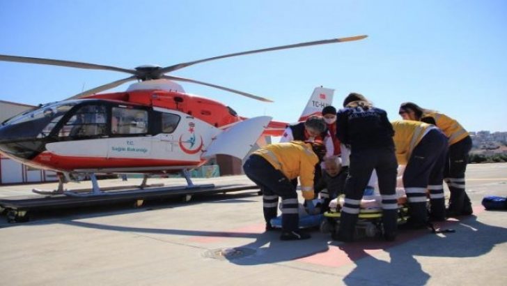 İzmir’de ambulans havalandı, mesafeler kısaldı!