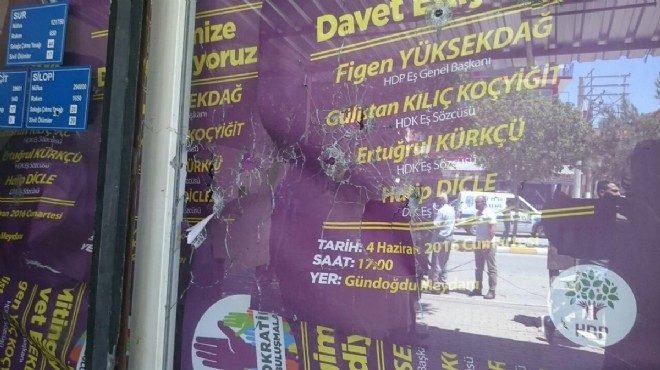 İzmir’de polis memurundan HDP binasına 8 el ateş!