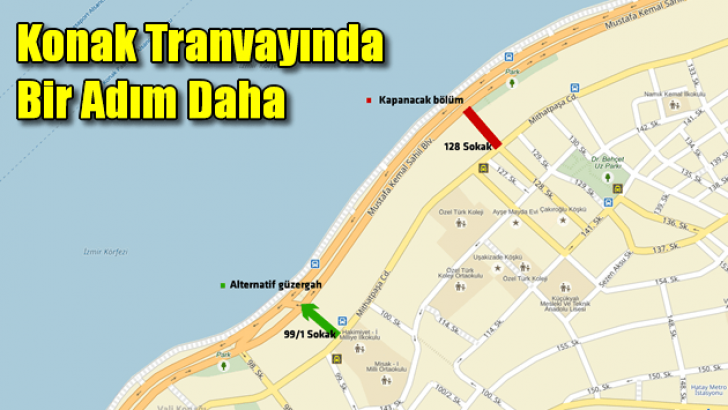 Konak tramvayında bir adım daha