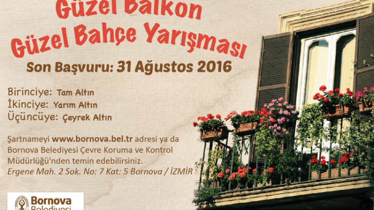 Bornova en güzel balkon ve bahçesini seçiyor