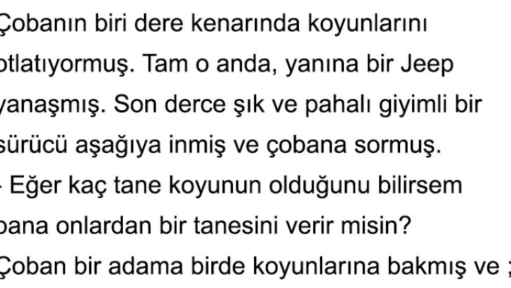 Çoban ve Zengin Adam