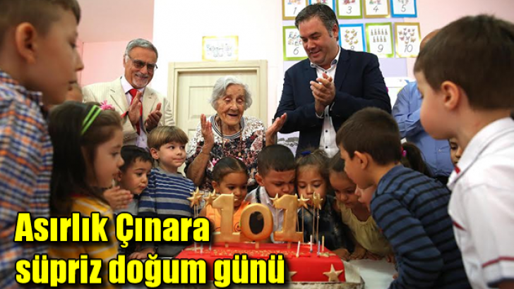 Asırlık Çınara sürpriz doğum günü