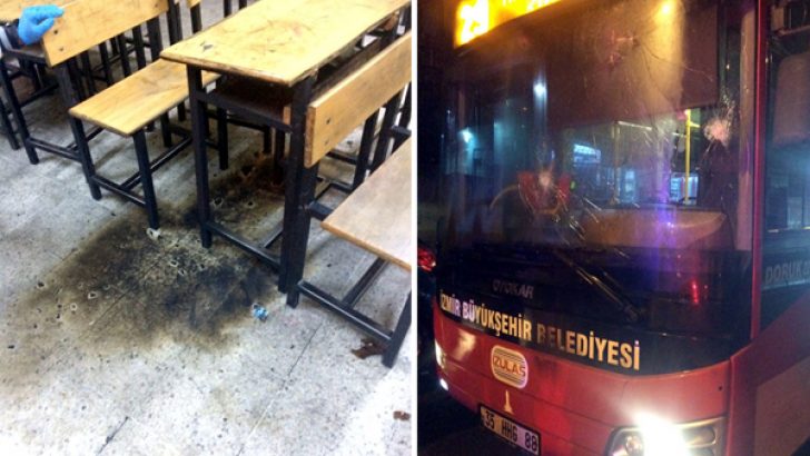İzmir’de belediye otobüsü ve okula molotoflu saldırı: 9 gözaltı