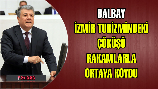 BALBAY İZMİR TURİZMİNDEKİ ÇÖKÜŞÜ RAKAMLARLA ORTAYA KOYDU