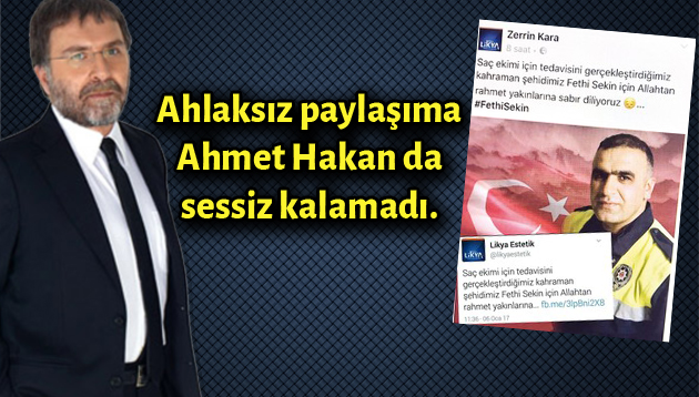 Ahlaksız paylaşıma Ahmet Hakan da sessiz kalamadı