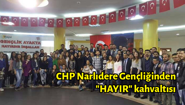 CHP Narlıdere Gençliğinden “HAYIR” kahvaltısı