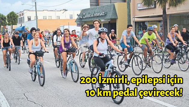 200 İzmirli, epilepsi için 10 km pedal çevirecek!