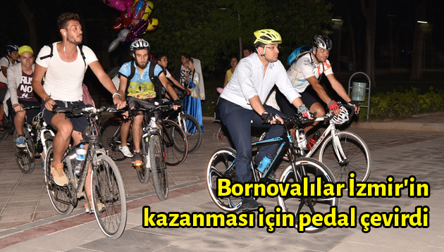 Bornovalılar İzmir’in kazanması için pedal çevirdi