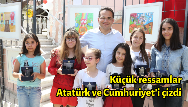 Küçük ressamlar Atatürk ve Cumhuriyet’i çizdi