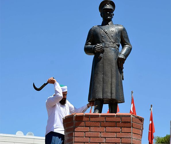 Atatürk büstüne saldırıya hükümetten ilk tepki