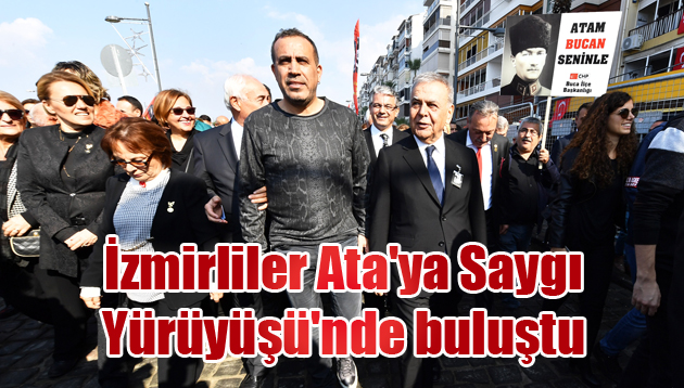 İzmirliler Ata’ya Saygı Yürüyüşü’nde buluştu