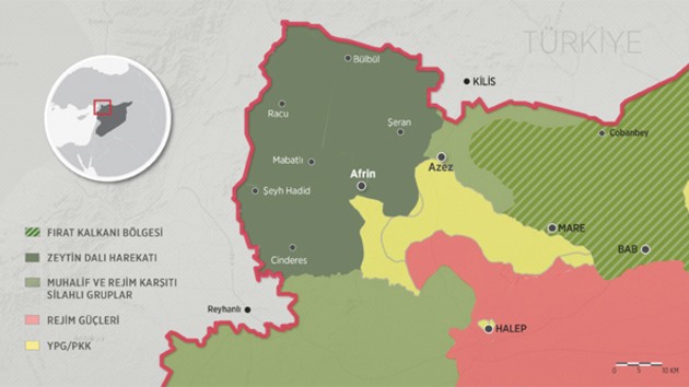 Afrin zaferi sonrası Suriye haritası nasıl değişti?