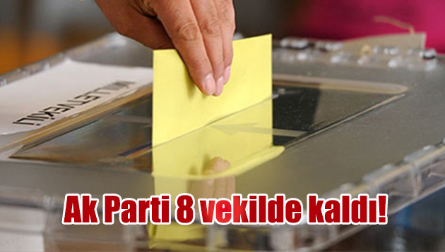 Ak Parti 8 vekilde kaldı!