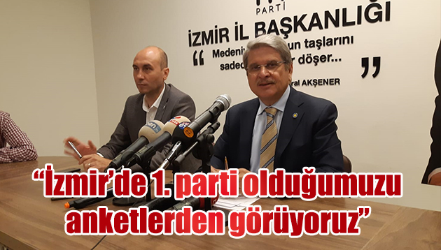 “İzmir’de 1. parti olduğumuzu anketlerden görüyoruz”