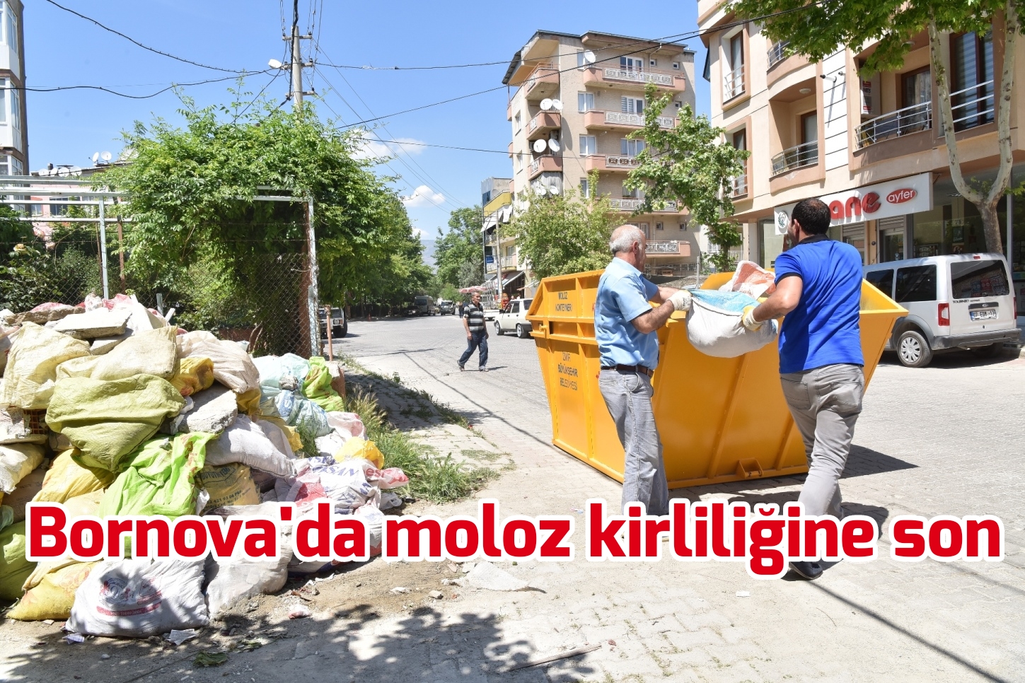 Bornova’da moloz kirliliğine randevulu çözüm