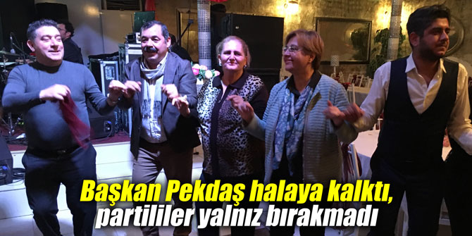 Başkan Pekdaş halaya kalktı, partililer yalnız bırakmadı