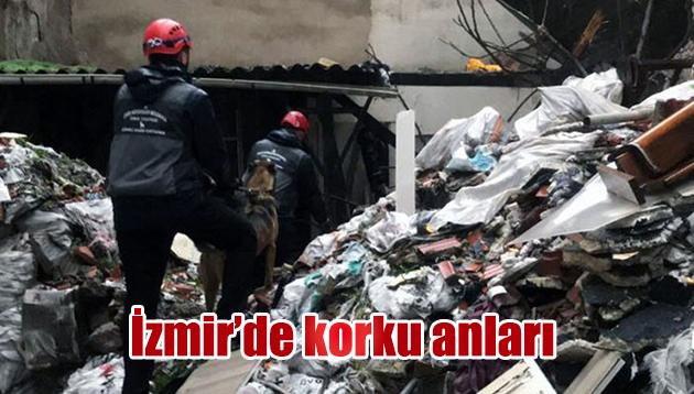 İzmir’de 3 katlı metruk bina çöktü