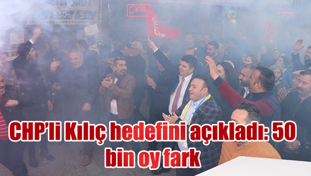 CHP’li Kılıç hedefini açıkladı: 50 bin oy fark