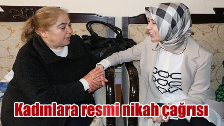 Kadınlara resmi nikah çağrısı