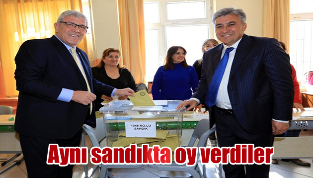 Aynı sandıkta oy verdiler