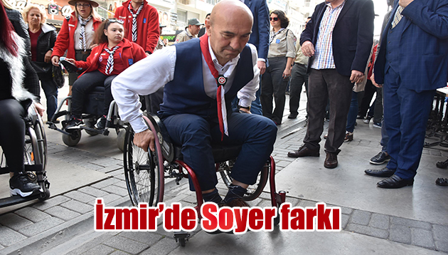 Tunç Soyer’den tekerlekli sandalyeyle dikkat çeken farkındalık eylemi