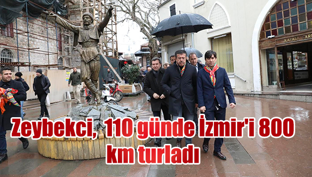 Zeybekci,  110 günde İzmir’i 800 km turladı