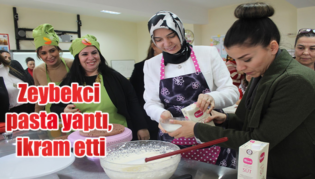 Zeybekci pasta yaptı, ikram etti