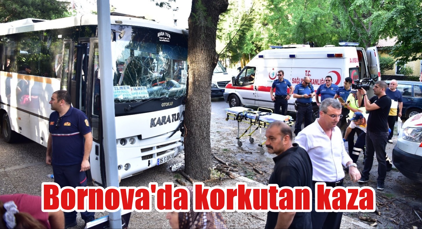 Bornova’da korkutan kaza