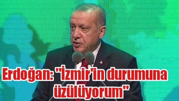 Cumhurbaşkanı Erdoğan: “İzmir’in durumuna üzülüyorum”