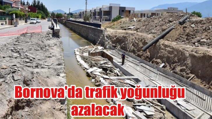 Bornova’da trafik yoğunluğunu azaltacak çalışmalar sürüyor