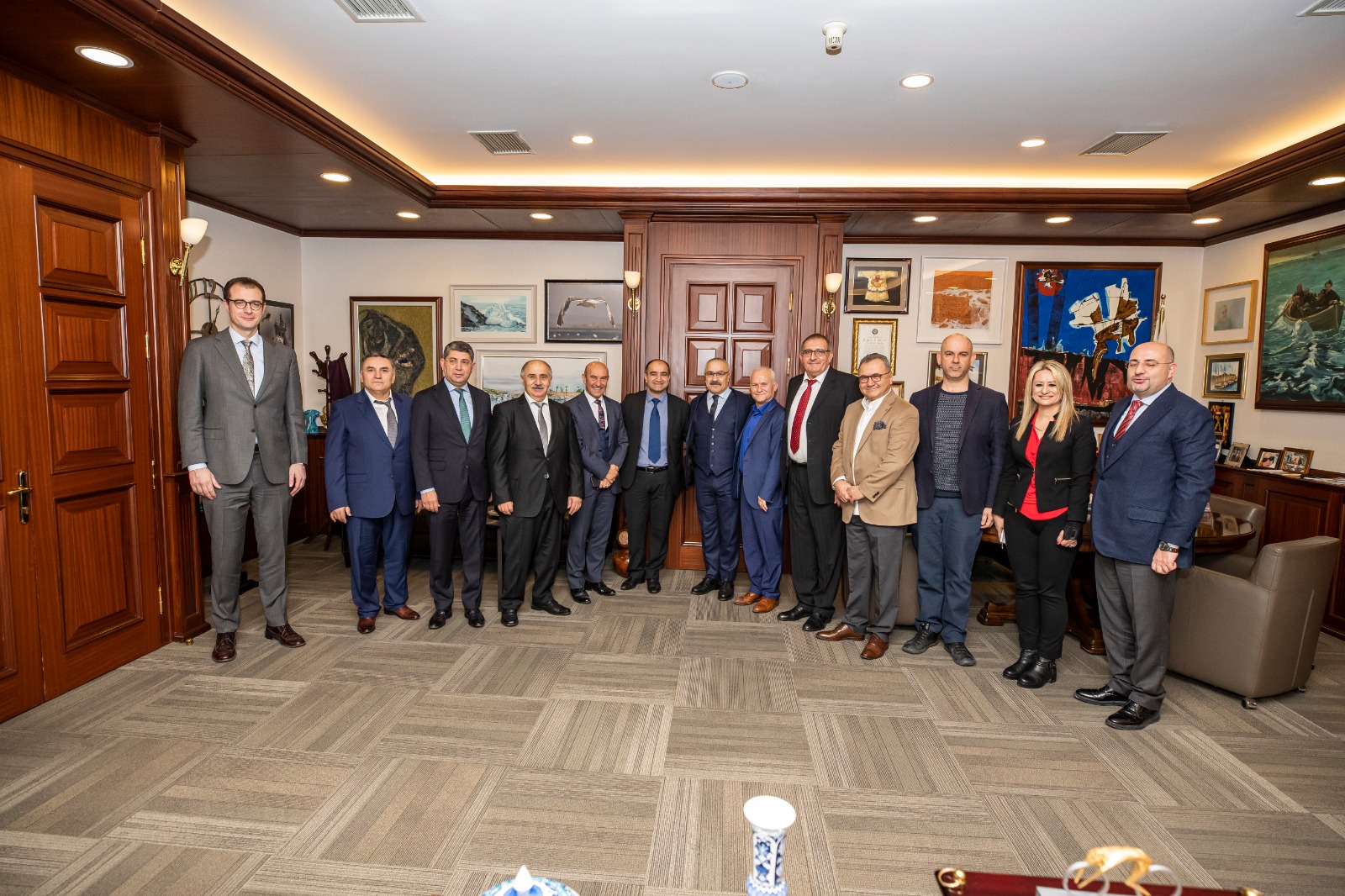 Almanya’da yaşayan Türk iş adamlarından Başkan Sandal’a ziyaret