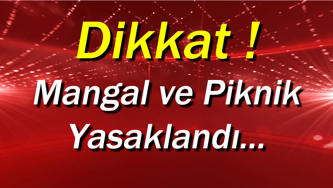 Dikkat… Mangal ve piknik yasaklandı!