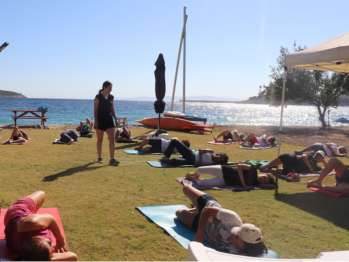 Karaburun’da denize nazır pilates