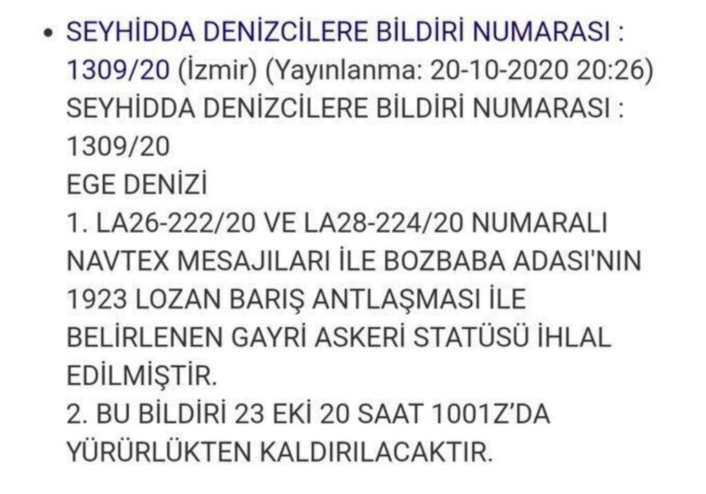 Türkiye'den 2 yeni NAVTEX ilanı