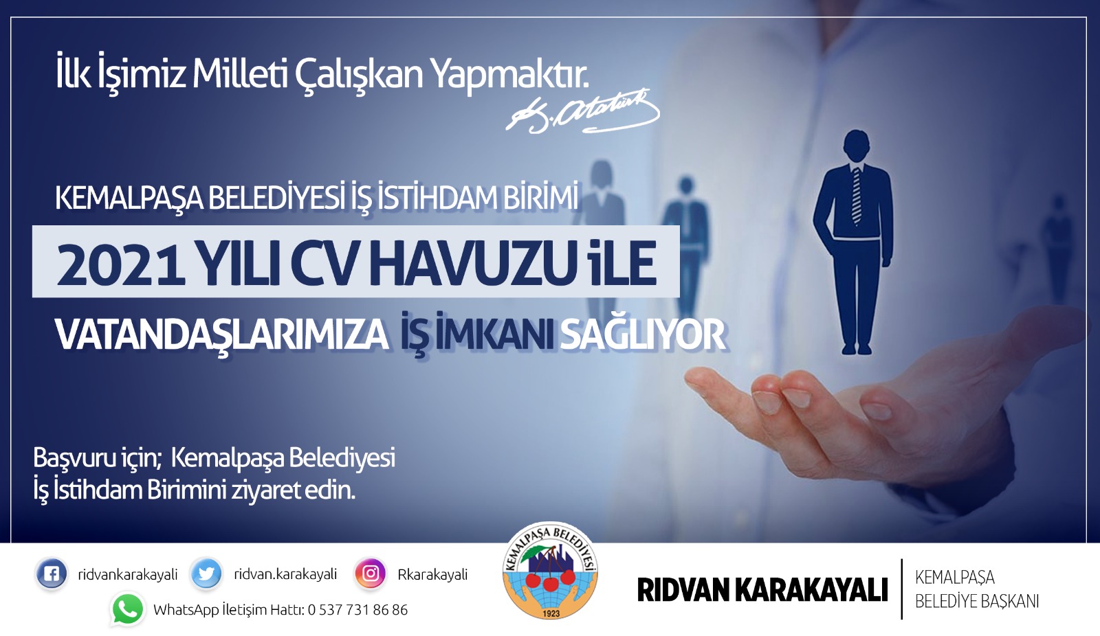 KEMALPAŞA BELEDİYESİ’NDEN CV BANKASI HAMLESİ