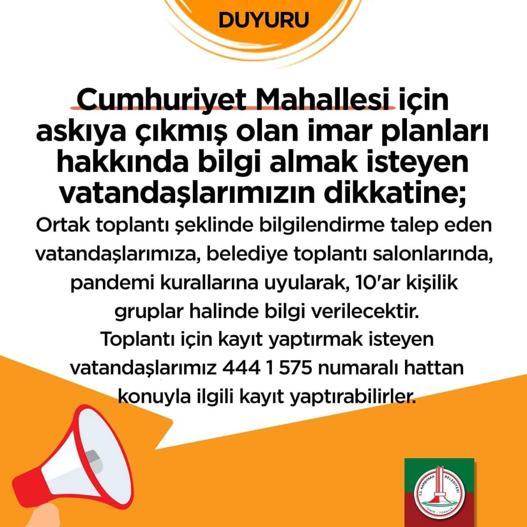Karşıyaka Belediyesi’nden imar planları için yeni uygulama