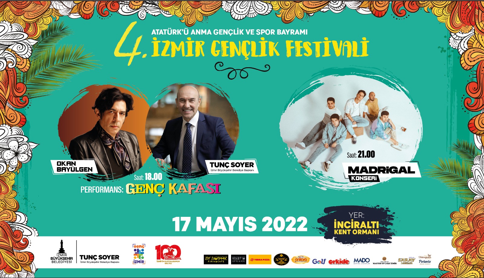 17-21 Mayıs İzmir Gençlik Festivali Başkan Soyer yeni projelerin müjdesini verecek
