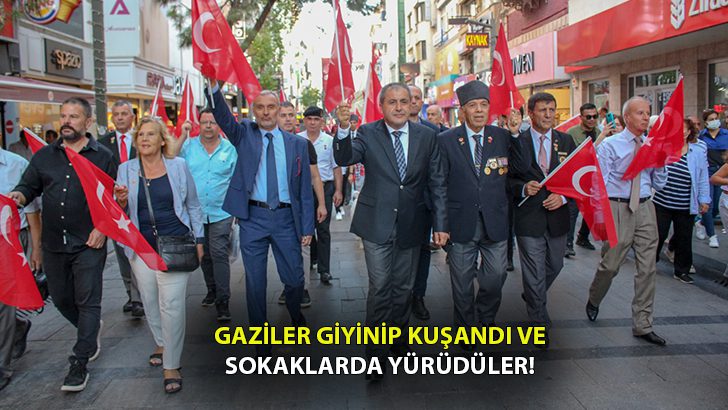 Gaziler, Karşıyaka’nın sokaklarında yürüyüş yaptı!
