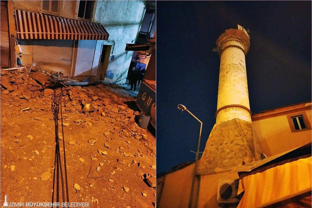 izmir depremi İzmir Büyükşehir Belediyesi’nin ekipleri saat 03:29’da meydana gelen 4.9 büyüklüğündeki depremin hemen ardından teyakkuza geçti. 30 ilçede geniş çaplı hasar tespiti çalışması yapan itfaiye, sıva düşmesi, çökme, binada çatlak gibi 21 ihbara müdahale ederek yurttaşın yanında yer aldı. Evleri oturulamayacak halde olan yurttaşların tahliyesi yapıldı.