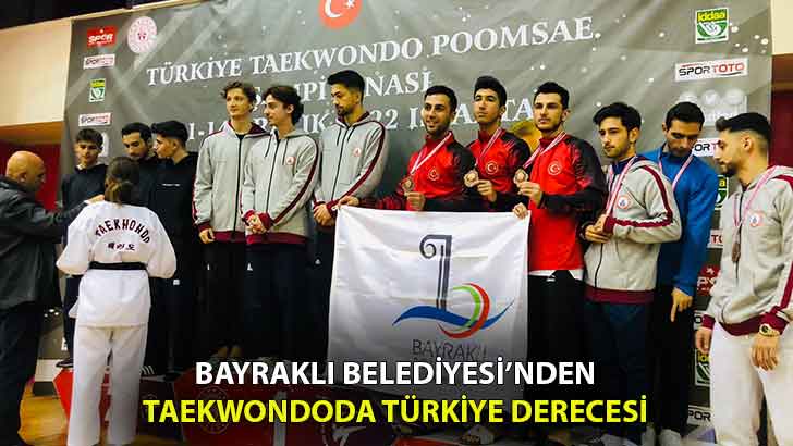 Bayraklı Belediyesinden Taekwondoda Türkiye derecesi