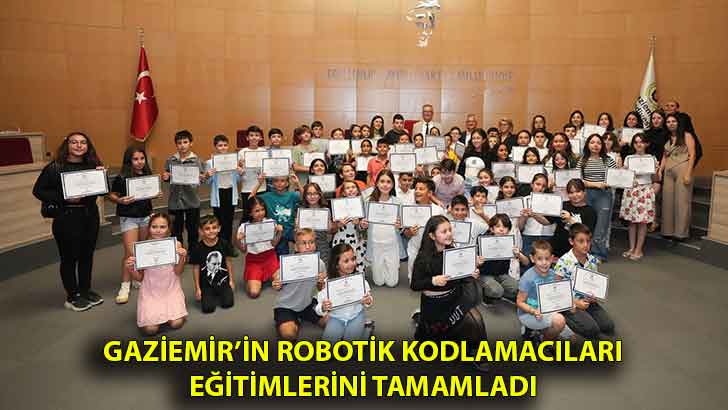 Gaziemir’in robotik kodlamacıları eğitimlerini tamamladı