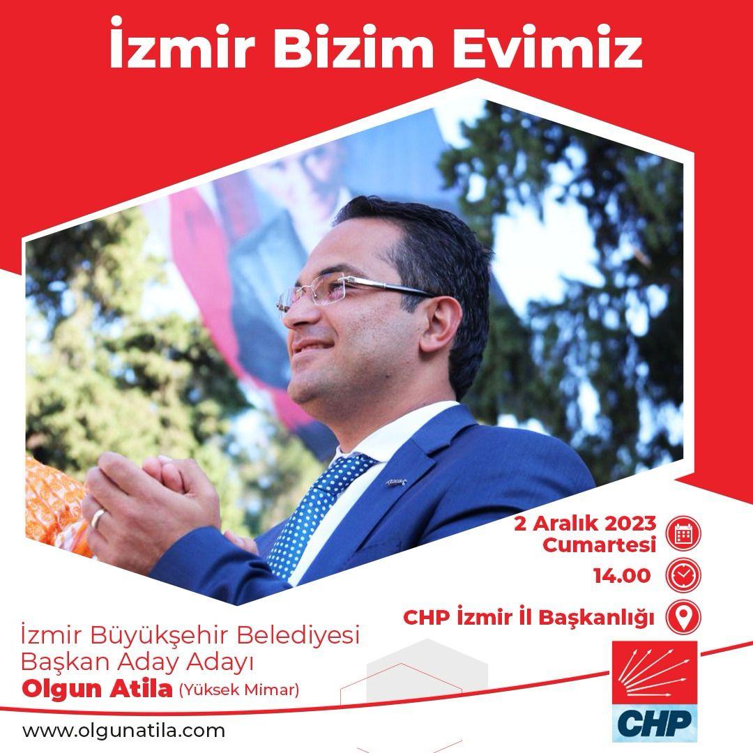 Olgun Atila İzmir Büyükşehir'e aday adaylığı için kolları sıvadı