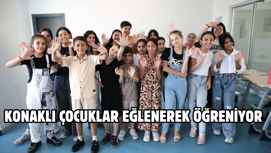 Konaklı çocuklar eğlenerek öğreniyor