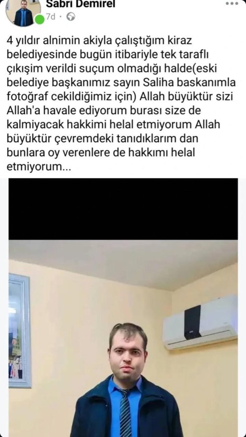 Kiraz Belediyesi’nde haksız işten çıkarma iddiası!