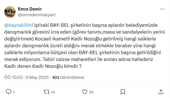 AK Partili Demir'den sert çıkış: Hallederiz Kadir kimdir?