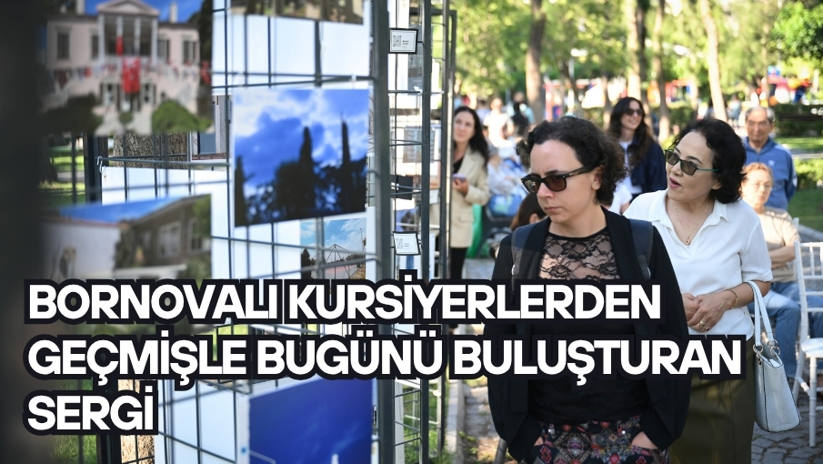Bornovalı kursiyerlerden geçmişle bugünü buluşturan sergi