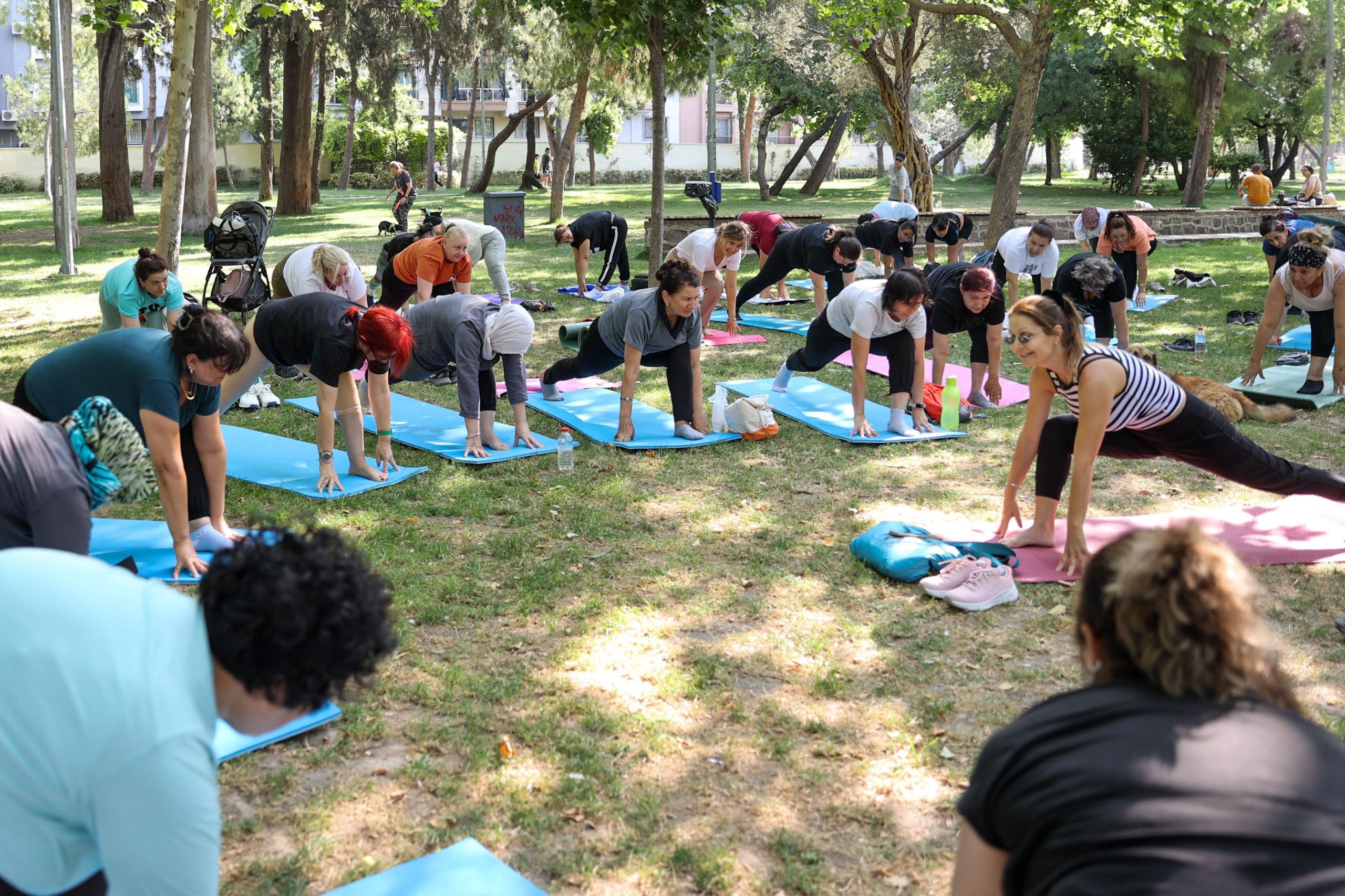 Buca’da açık havada spor keyfi