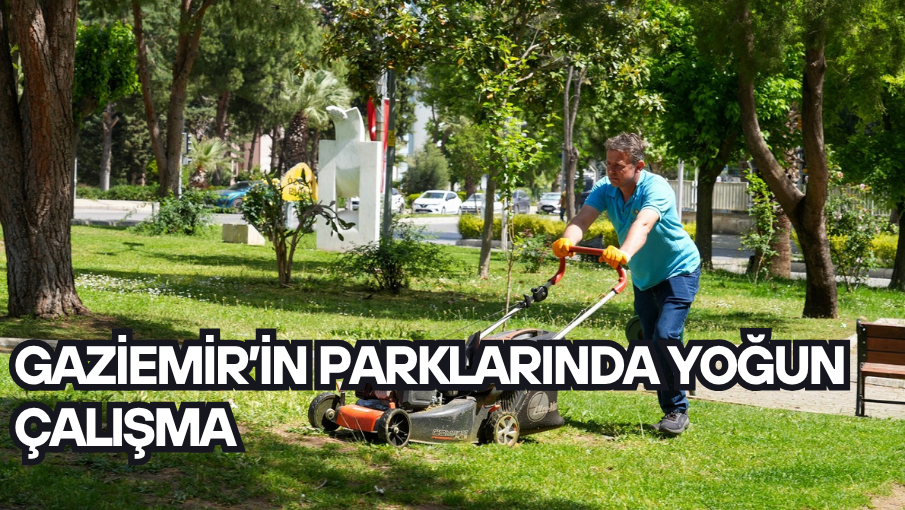Gaziemir’in parklarında yoğun çalışma