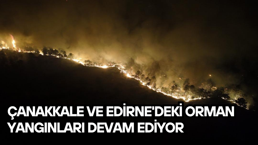 Çanakkale ve Edirne’deki Orman Yangınları Devam Ediyor